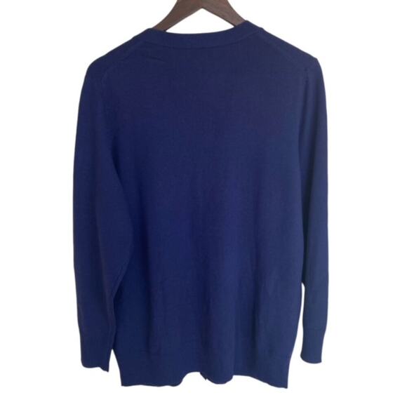 Lord & Taylor Navy V-Neck Cardigan Sweater - 0X - Picture 2 of 5